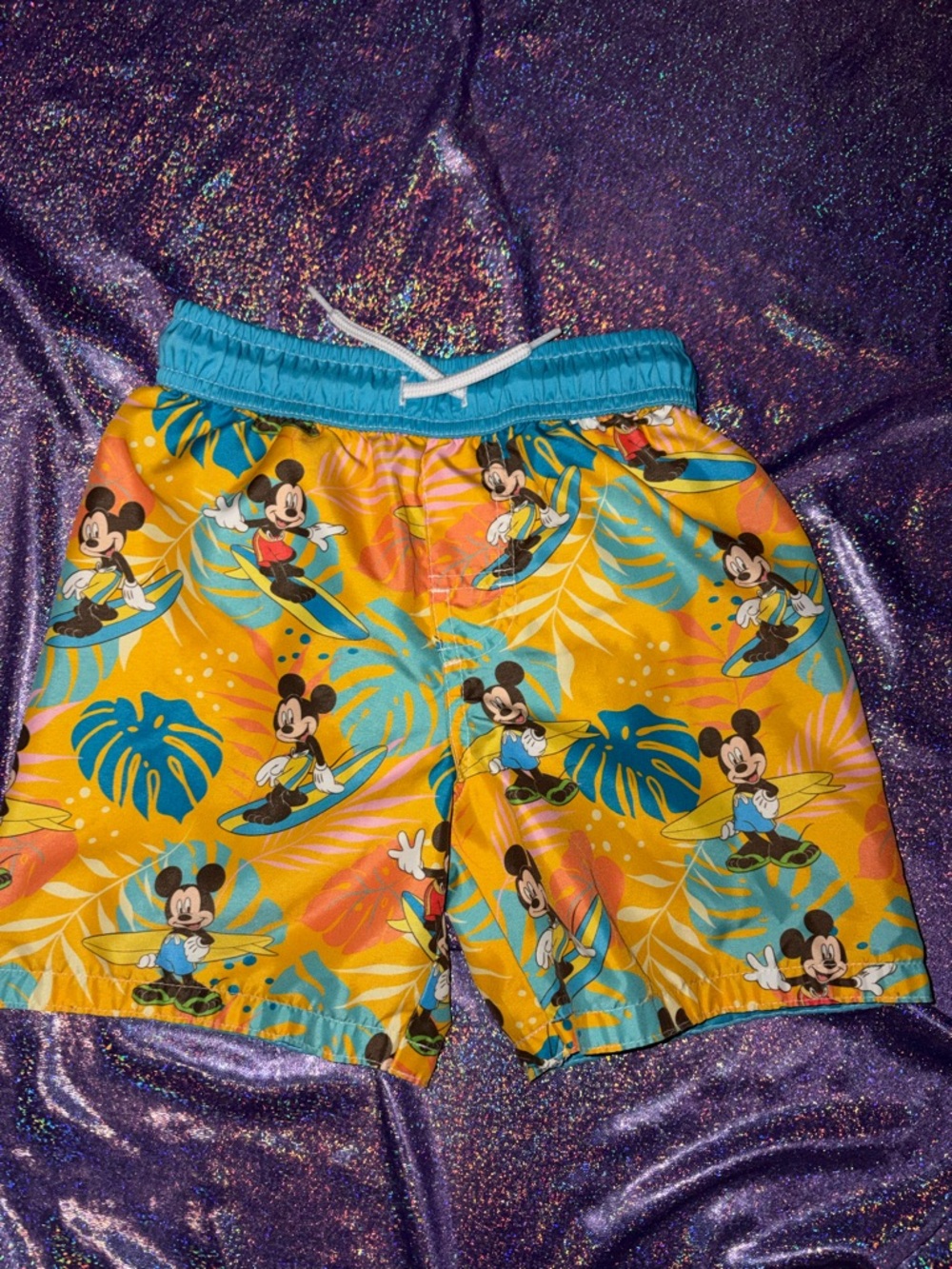 Mickey Mouse Hawaiian Swim Trunks